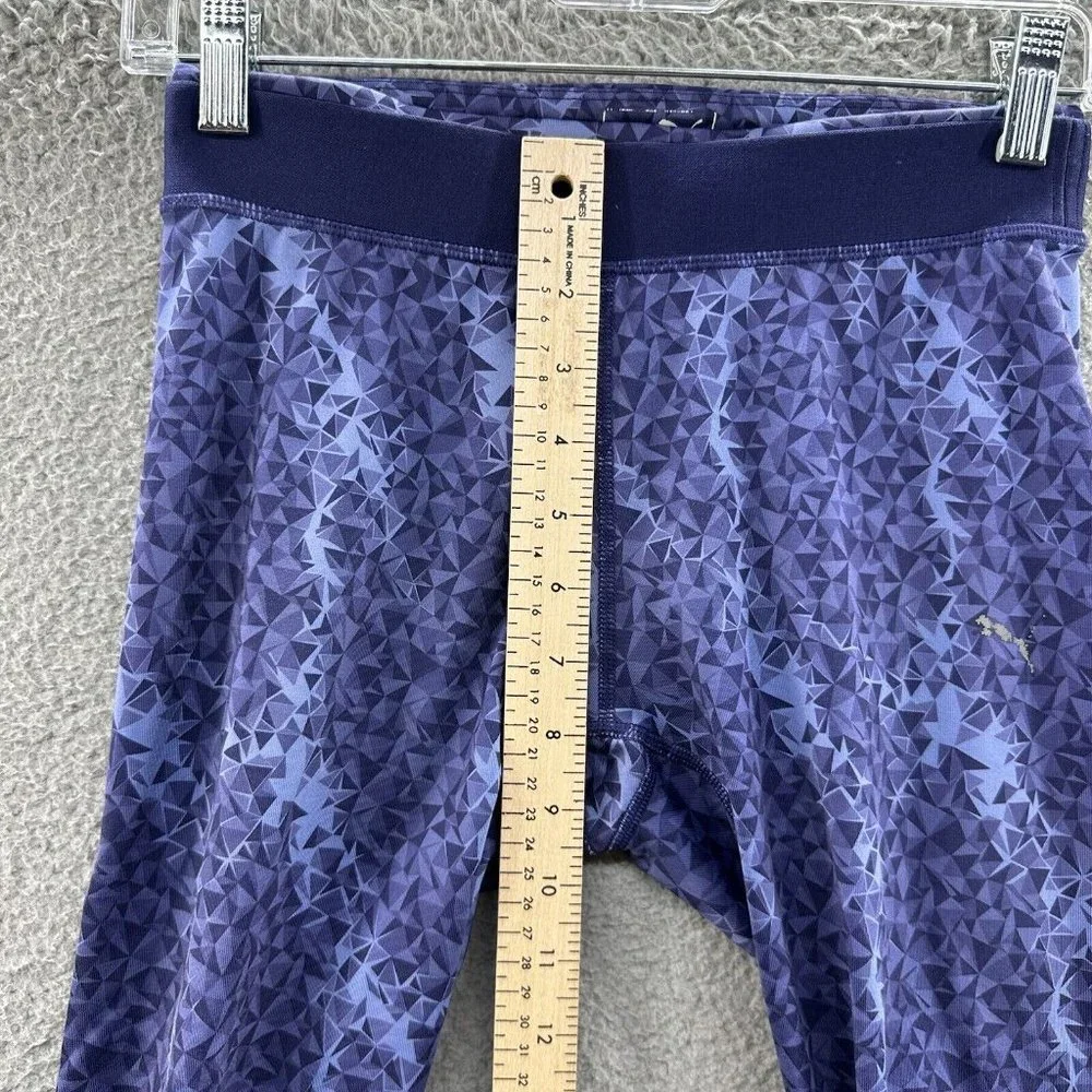 Puma Leggings Women's Small Purple Geometrical Print‎ Capri Leggings